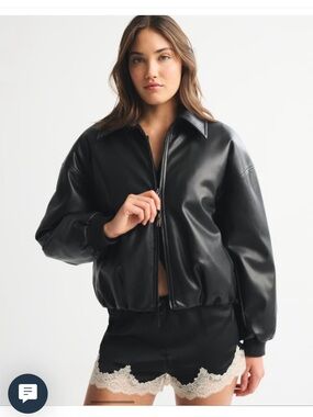 Abercrombie & Fitch Vegan Leather Bomber